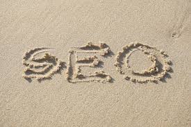 Referencement SEO écrit sur du sable